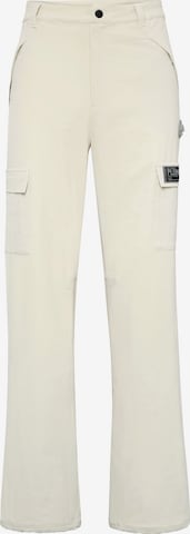 Plein Sport Loosefit Cargobroek 'Scratch' in Beige: voorkant