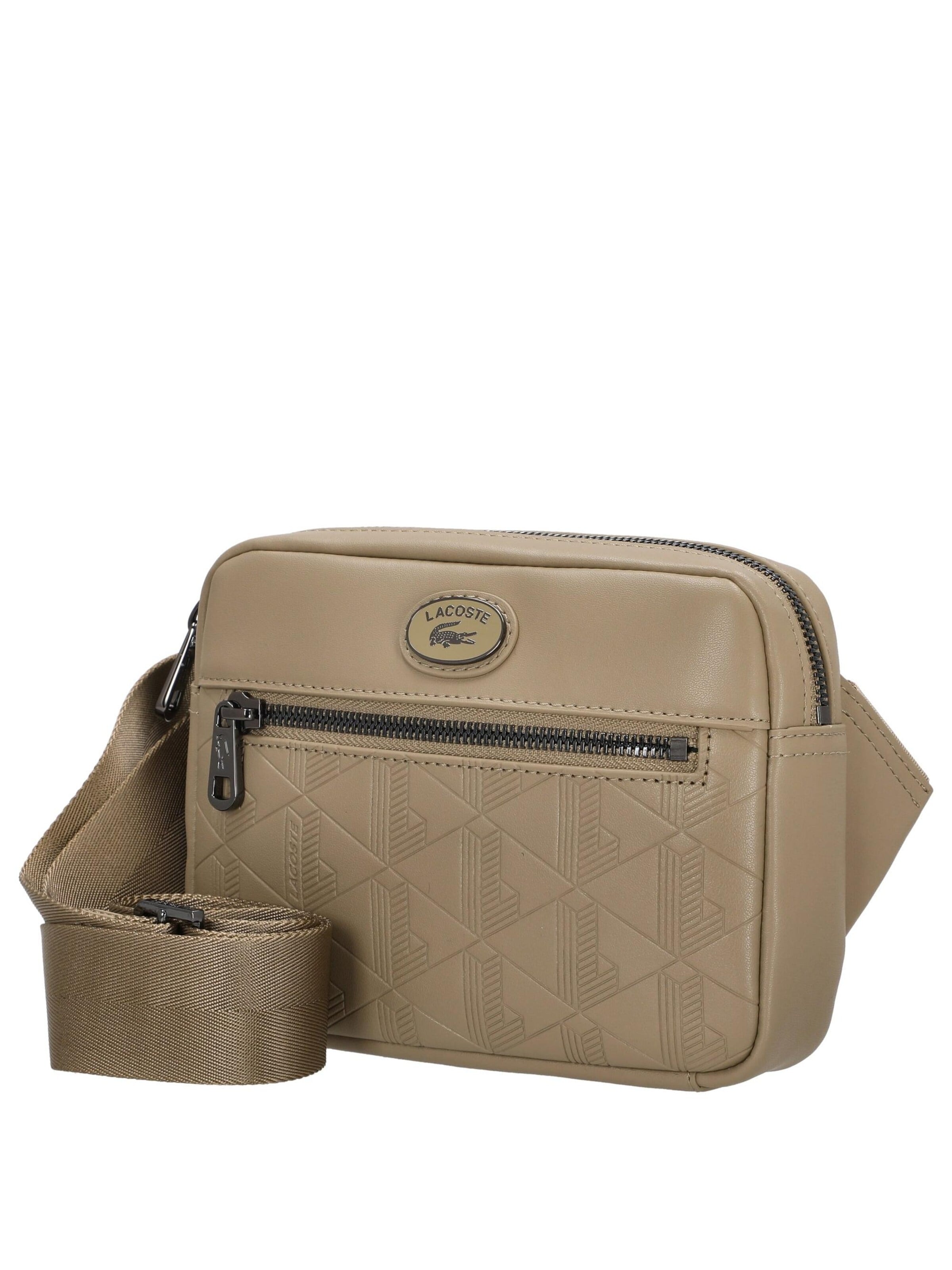 LACOSTE Crossbody Bag 'Nomogramme' in Beige