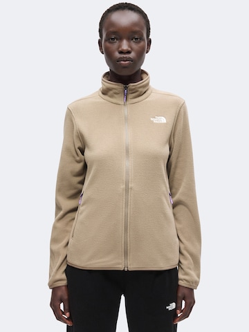 THE NORTH FACE Funkční fleecová mikina 'GLACIER' – hnědá: přední strana