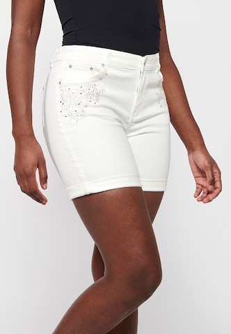 KOROSHI Slimfit Jeansy w kolorze biały