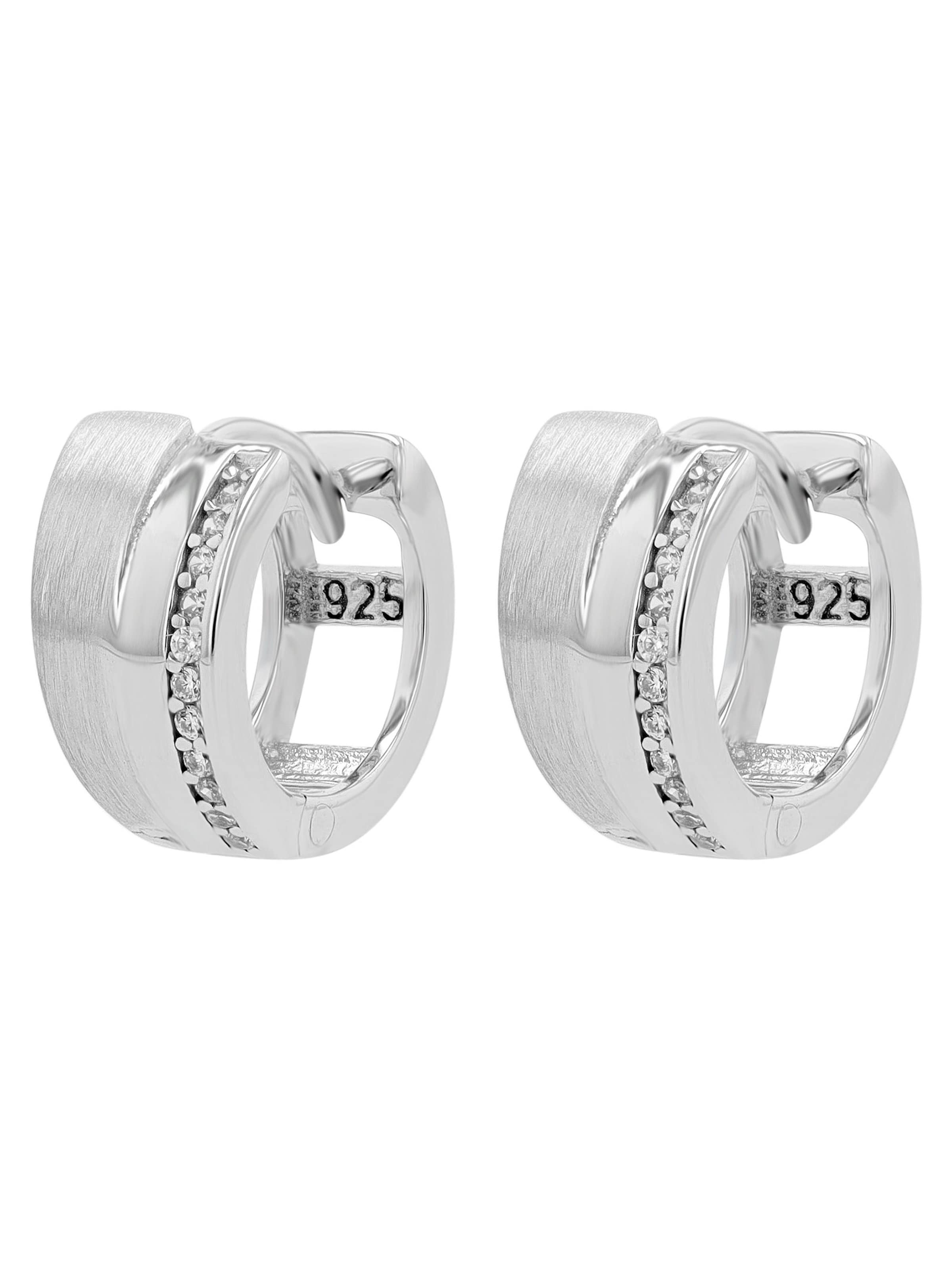 Akzent Ohrringe 'Ortensia, 925 Sterlingsilber, langlebig'‌‌‌‌‌‌‌‌‌‌ in Silber