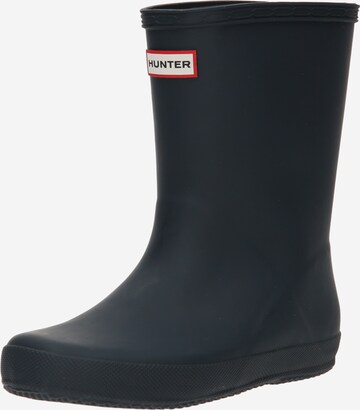 HUNTER Rubber Boots in Blue: front