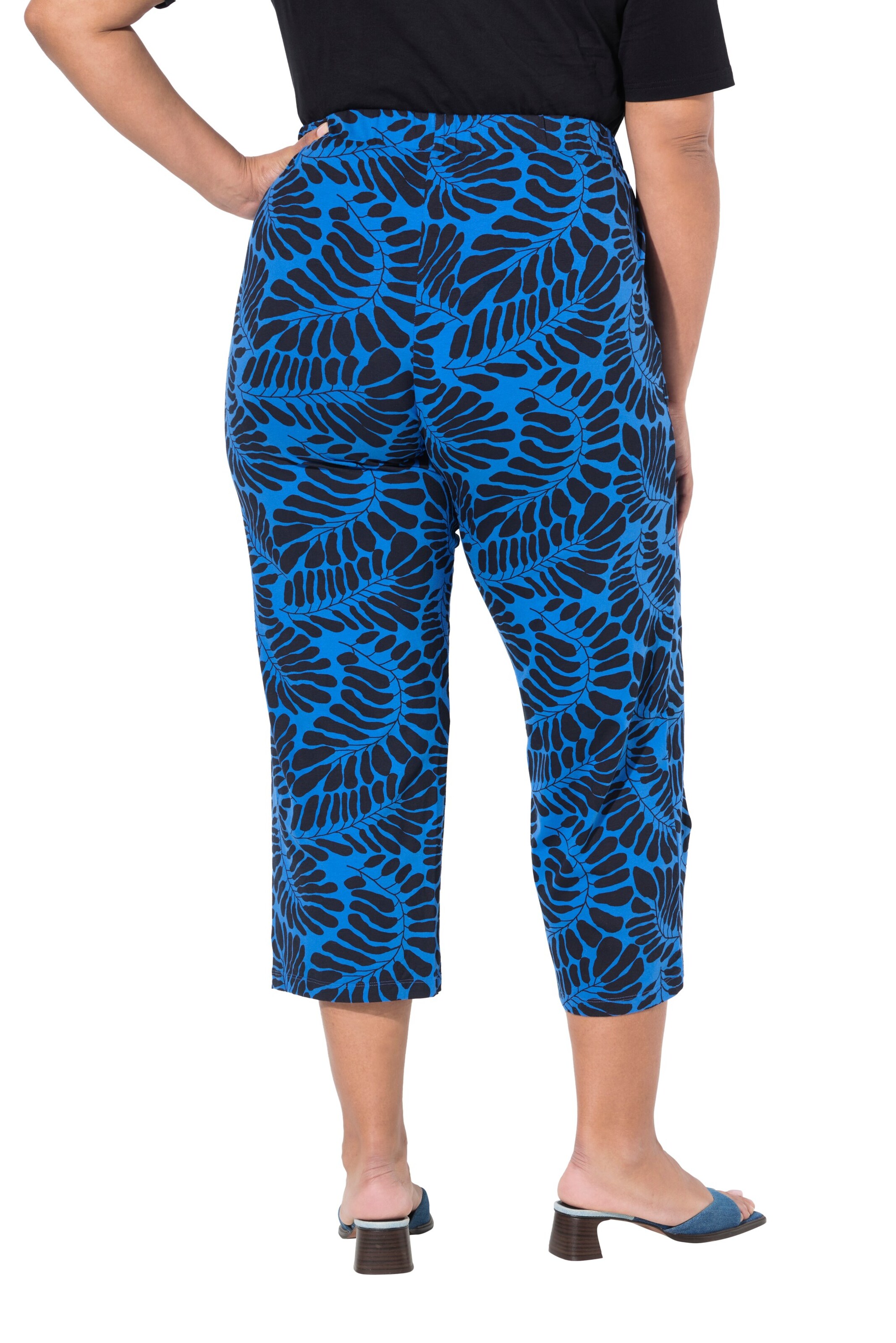 Ulla Popken Wide leg Broek in Blauw