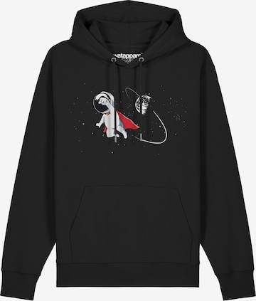 Felpa ' Superastronaut ' di Watapparel in nero: frontale