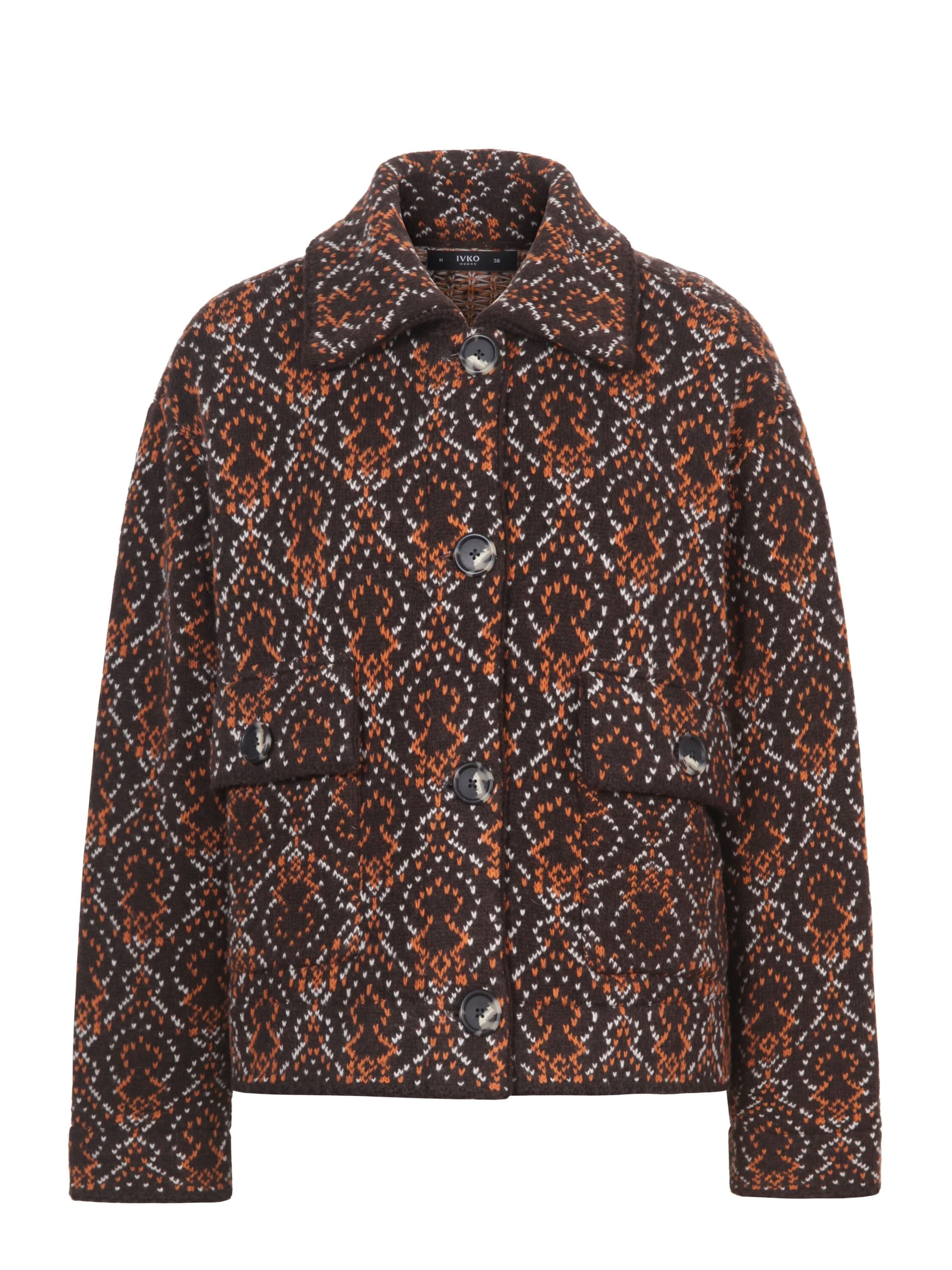 IVKO Woman Between-Season Jacket in Brown: front