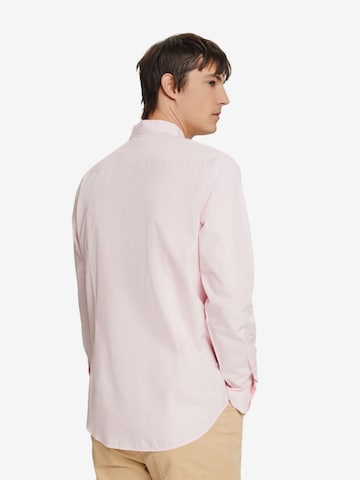 ESPRIT Slim fit Button Up Shirt in Pink