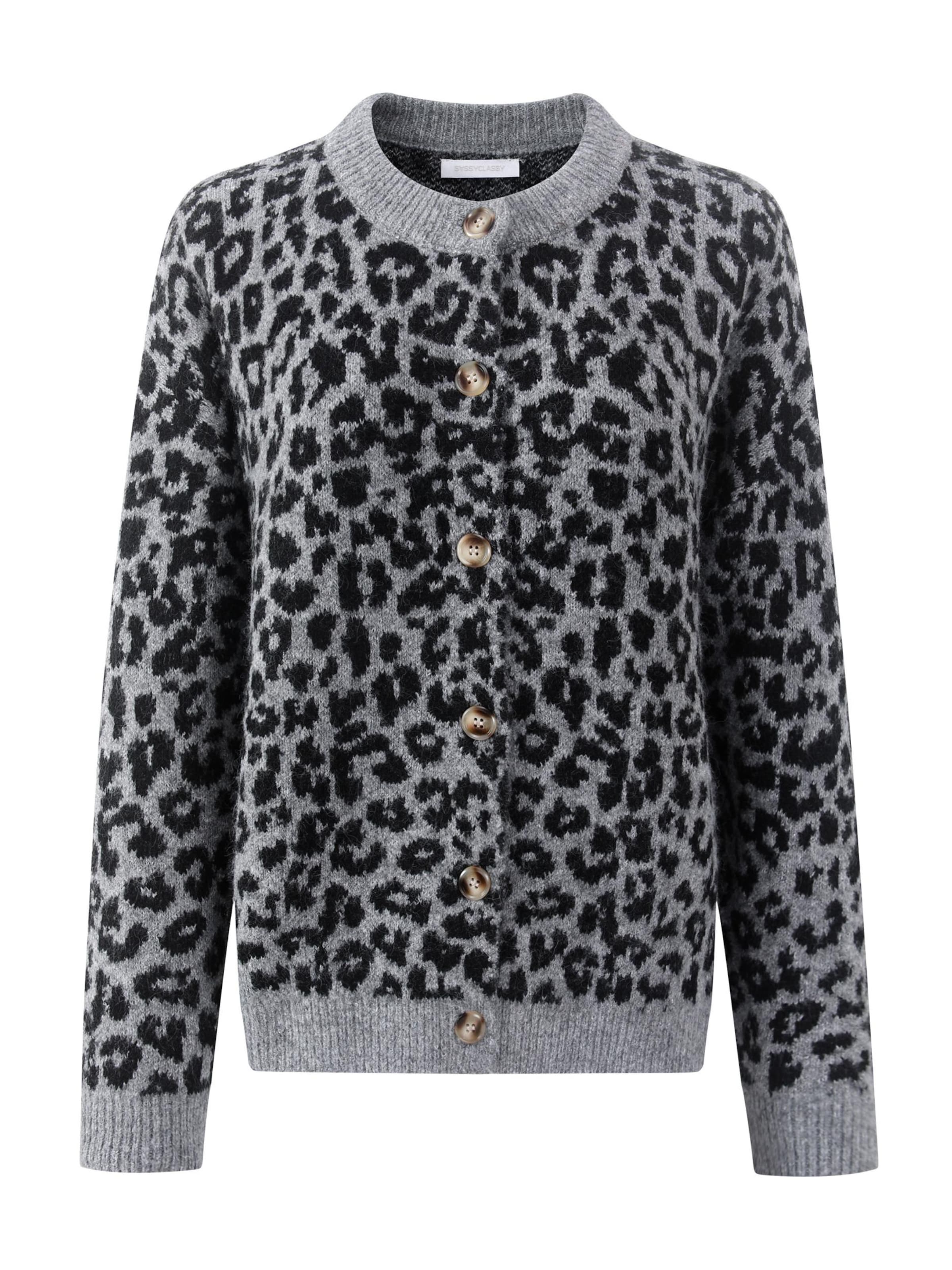 SASSYCLASSY Oversizestrickjacke‌‌‌‌‌‌‌‌‌‌ in Grau: Vorderseite