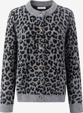 SASSYCLASSY Oversizestrickjacke in Grau: Vorderseite