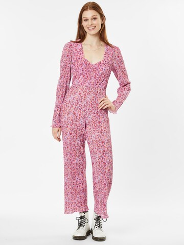 Tuta jumpsuit di Monki in rosa: frontale