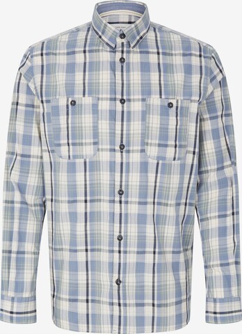 TOM TAILOR Button Up Shirt in Blue: front