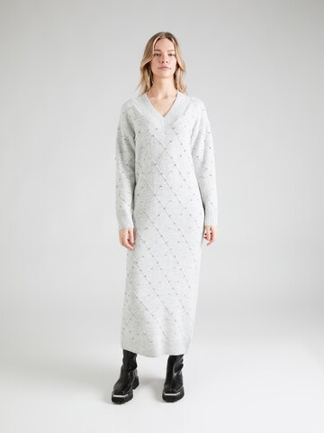 Robes en maille River Island en gris : devant