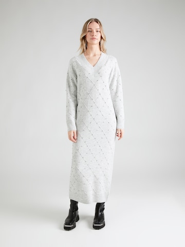 Robes en maille River Island en gris : devant