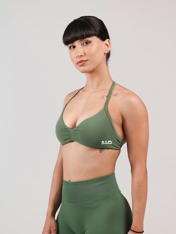 neverover - Bustier Sujetador deportivo 'Hue Minimal Strappy Bra' en verde: frente