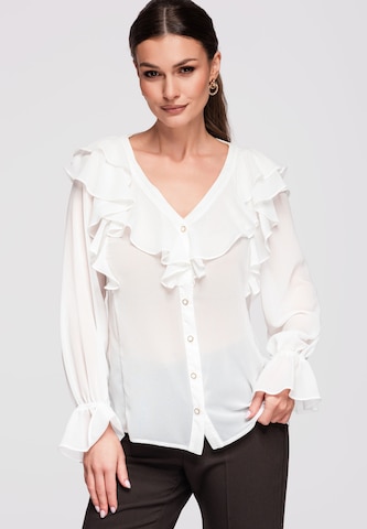 Ombre Blouse in Beige: voorkant