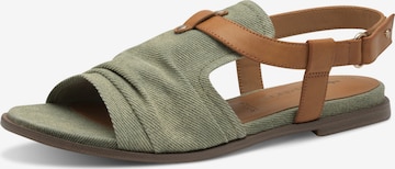 Sandales Tamaris en vert : devant