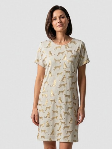 Rösch Nightgown ' Leopard ' in Yellow: front