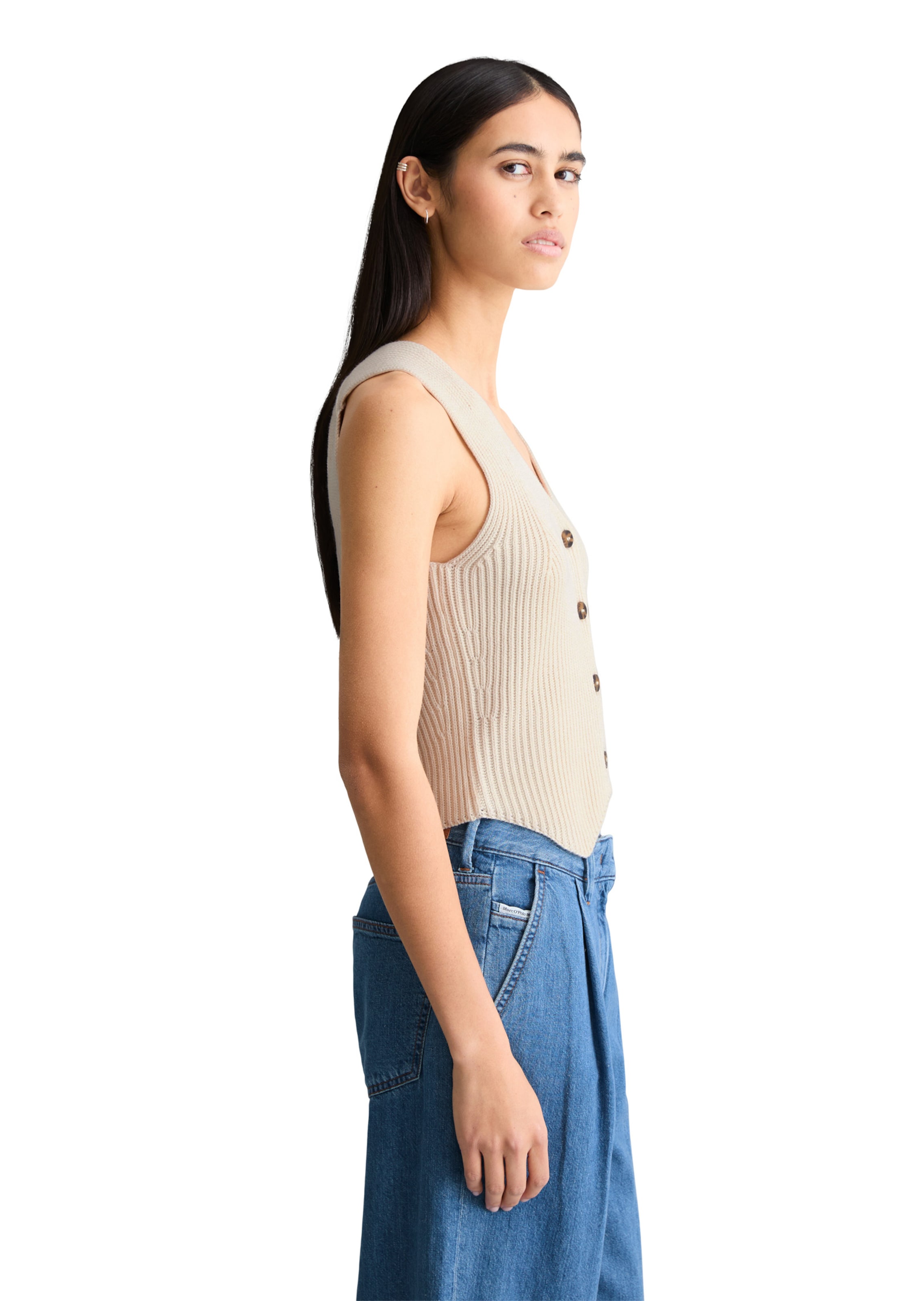 Cardigan Marc O'Polo DENIM en blanc