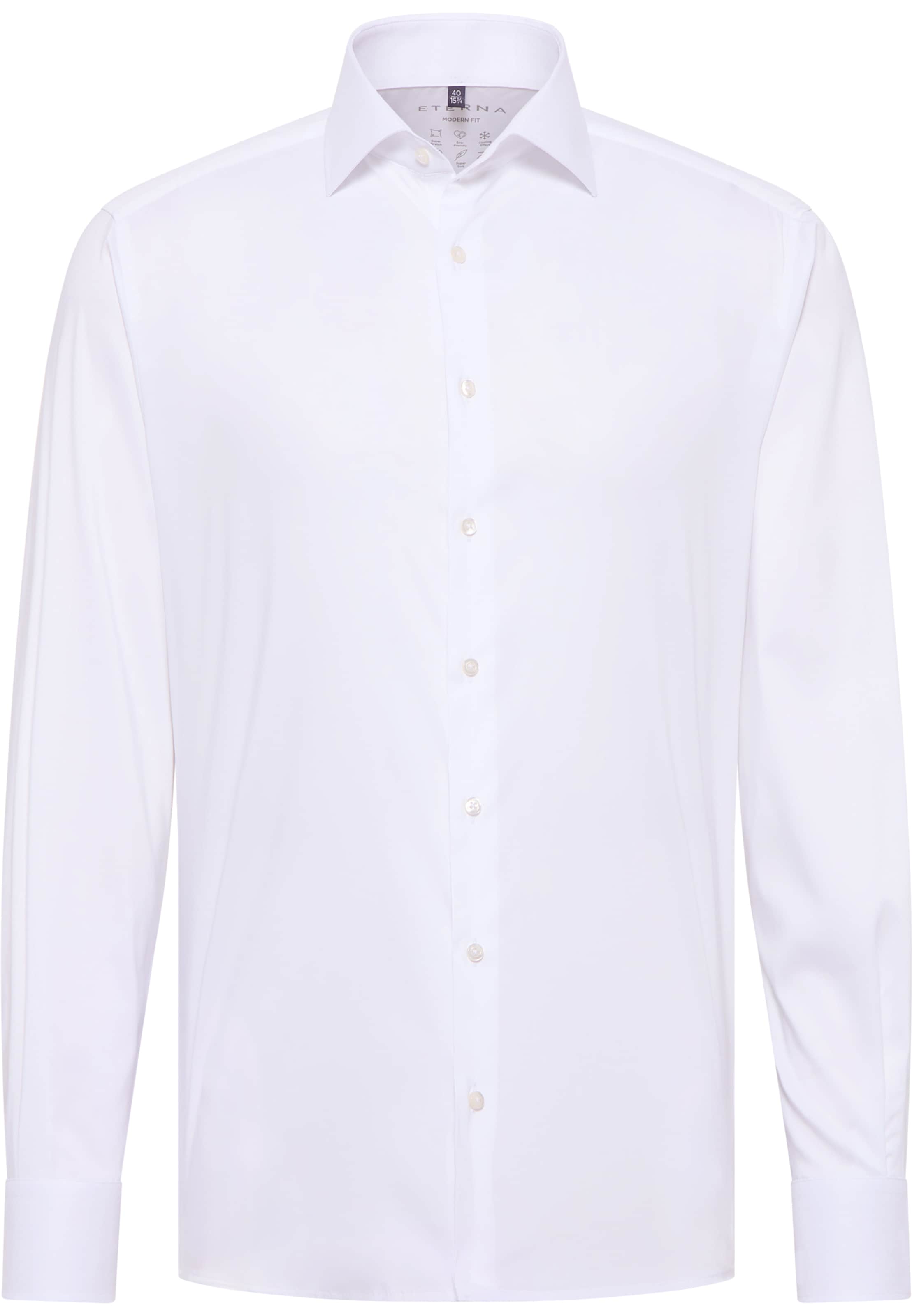 ETERNA Regular fit Business shirt in White: front