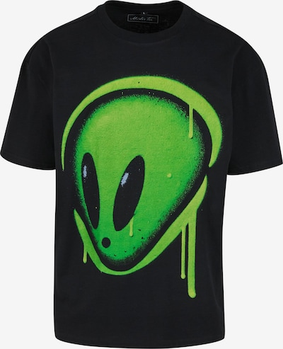 Marškinėliai 'Dripping Alien Head' iš Mister Tee, spalva – žolės žalia / juoda, Prekių apžvalga