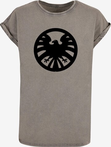 ABSOLUTE CULT Shirt 'Captain Marvel - Nick Fury' in Grey: front