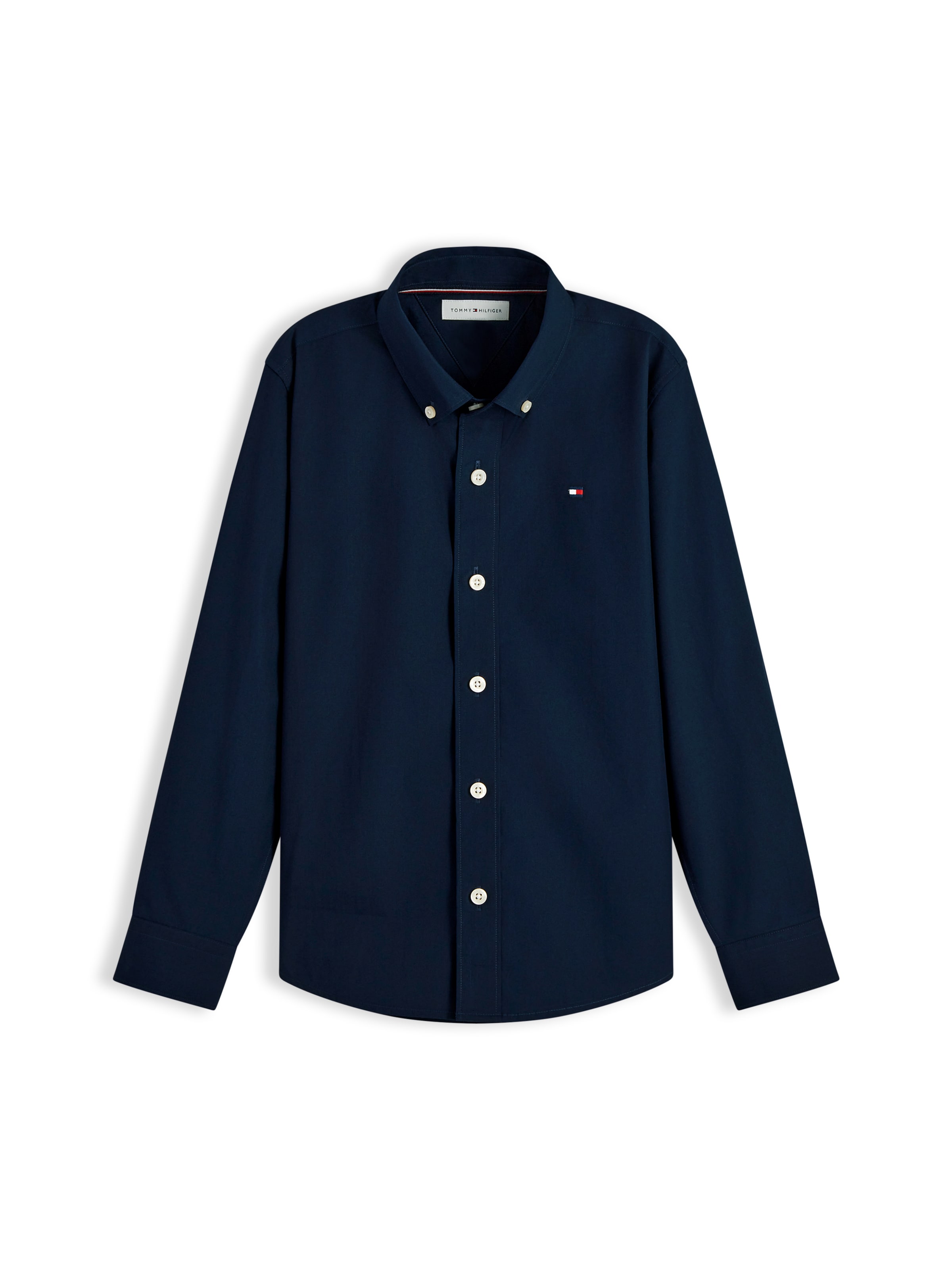 TOMMY HILFIGER Button Up Shirt 'Essential' in Blue: front