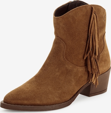 Tamaris Ankle Boots in Brown: front