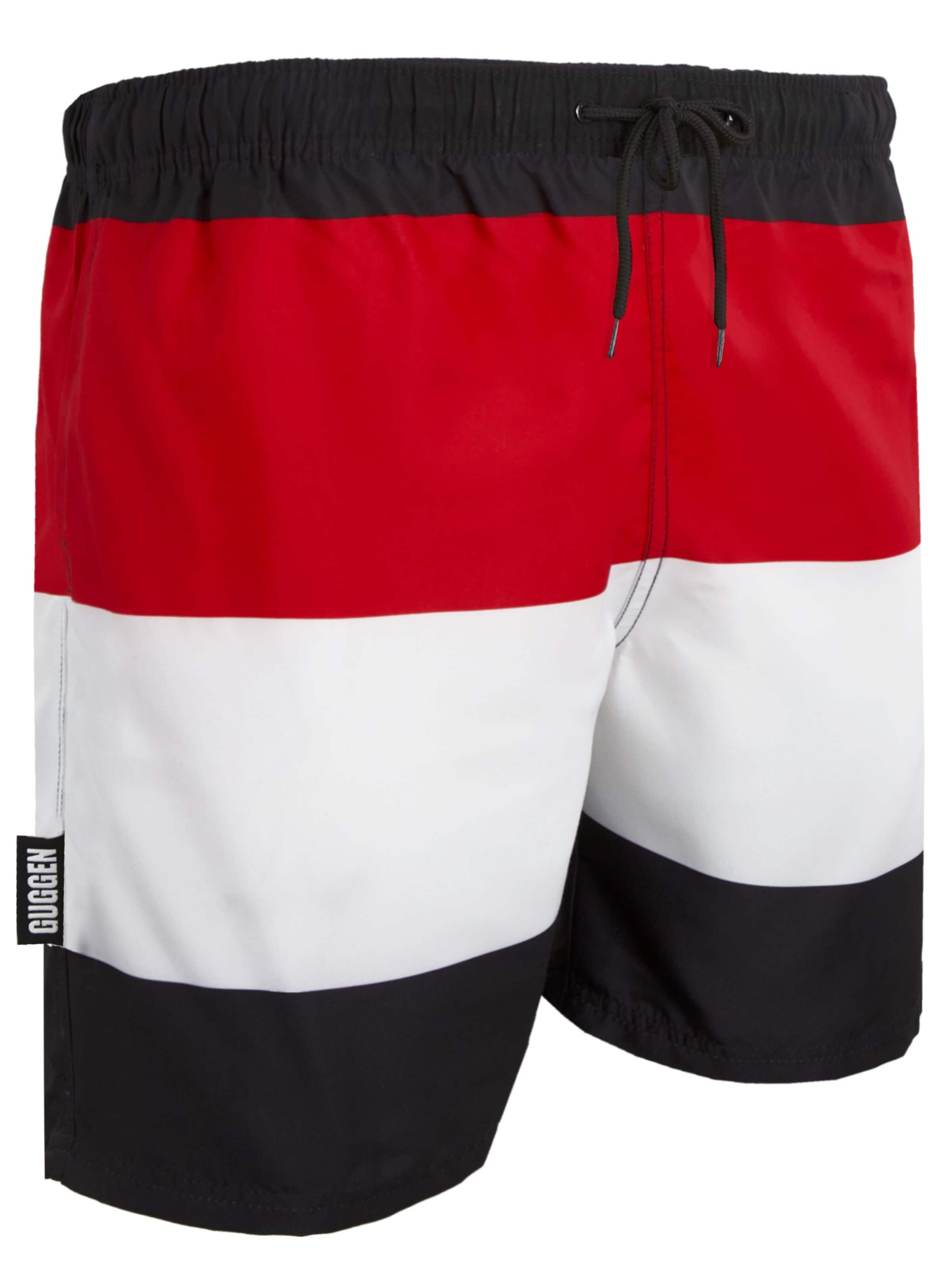 Guggen Mountain Badeshorts 'Boardshorts YSB597'‌‌‌‌‌‌‌‌ in Schwarz: Vorderseite