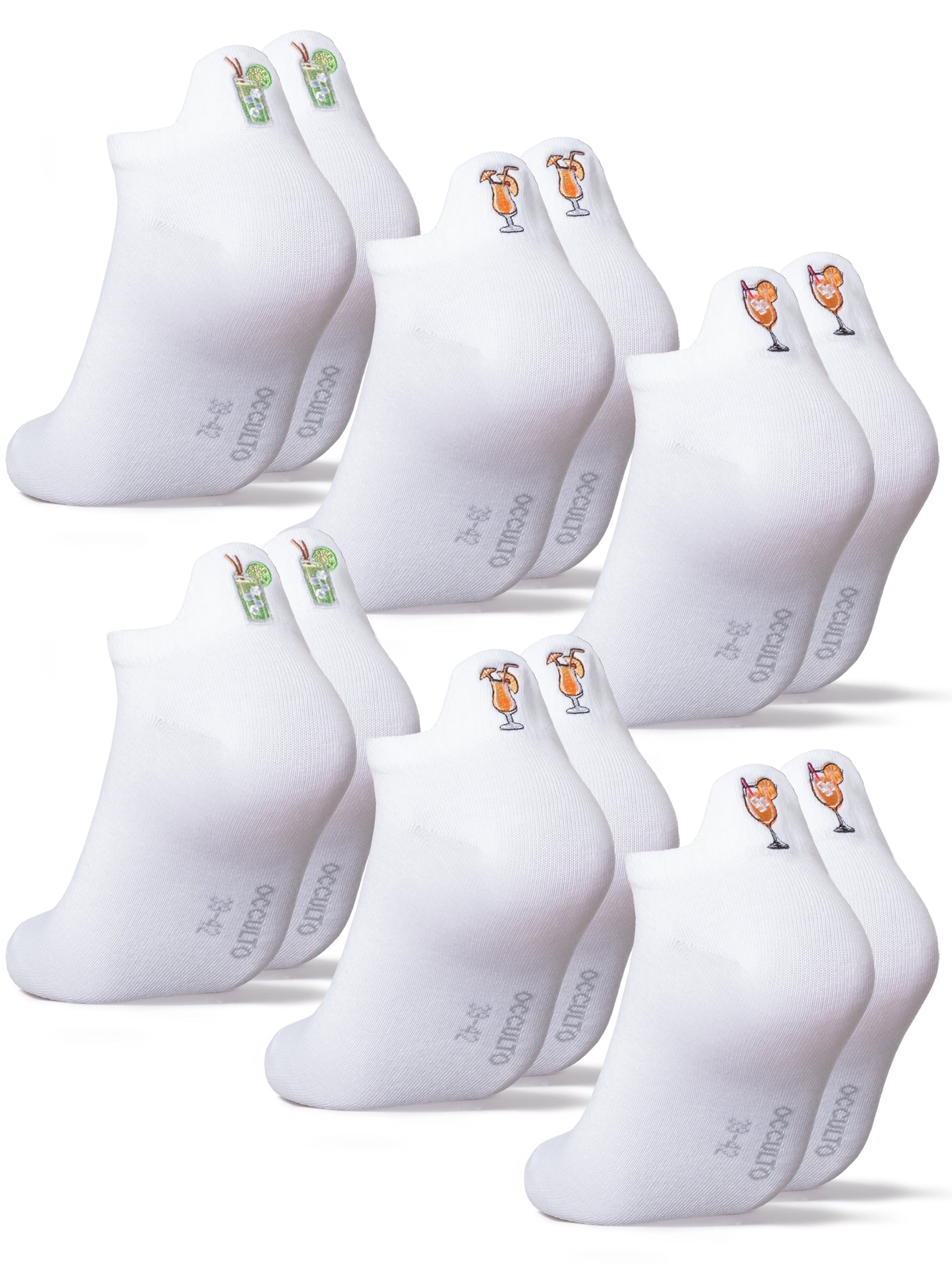 Occulto Ankle Socks 'Luca' in White: front