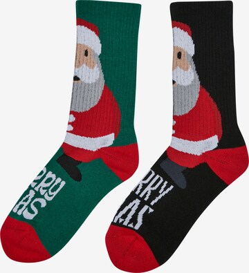 Urban Classics Socks 'Fancy Santa' in Green