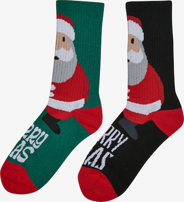 Urban Classics Ponožky 'Fancy Santa' – zelená
