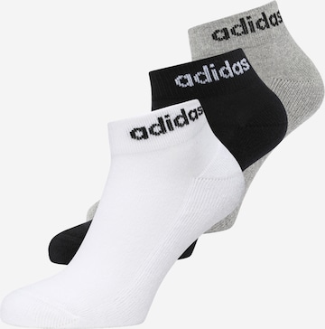 ADIDAS SPORTSWEAR Αθλητικές κάλτσες 'Linear  Cushioned ' σε γκρι: μπροστά