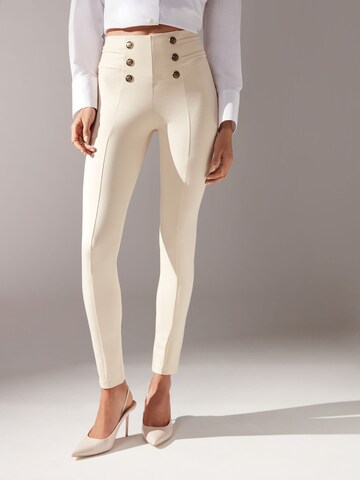 CALZEDONIA Skinny Leggings in Beige: front