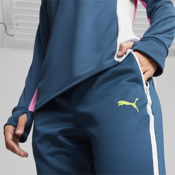 Effilé Pantalon de sport 'Individual BLAZE' PUMA en bleu