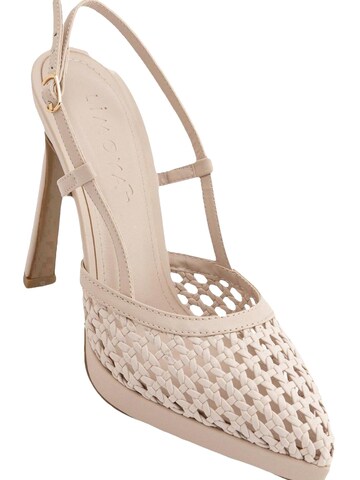 Limoya Slingback Pumps 'Damen-Absätze' in Beige: front
