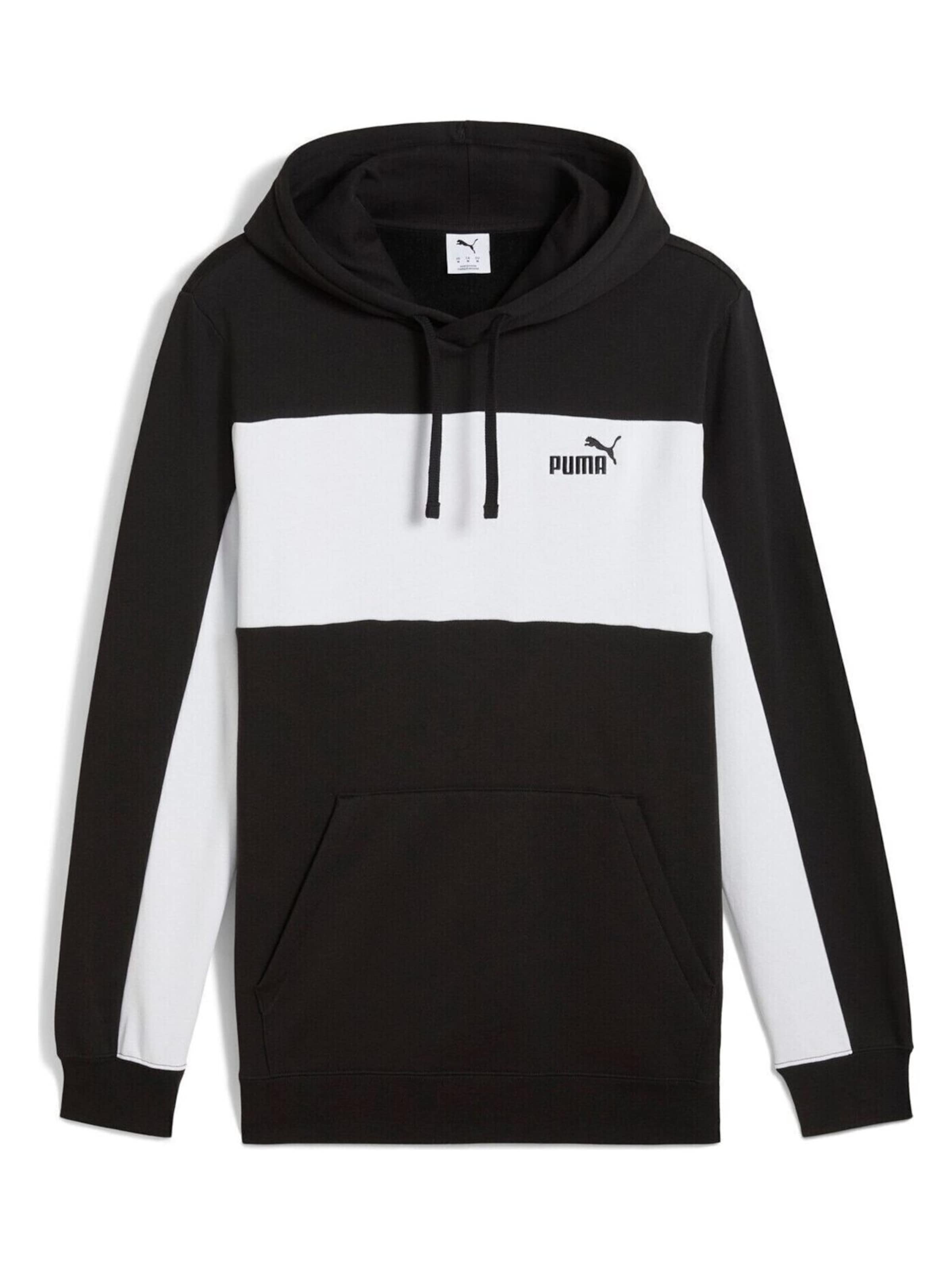 PUMA Sweatjacke 'Ess Block'‌‌‌‌‌‌ in Schwarz: Vorderseite