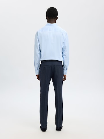 SELECTED HOMME Слим Плиссированные брюки 'SLH-Theo' в Синий