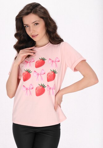 faina Shirt in Roze: voorkant