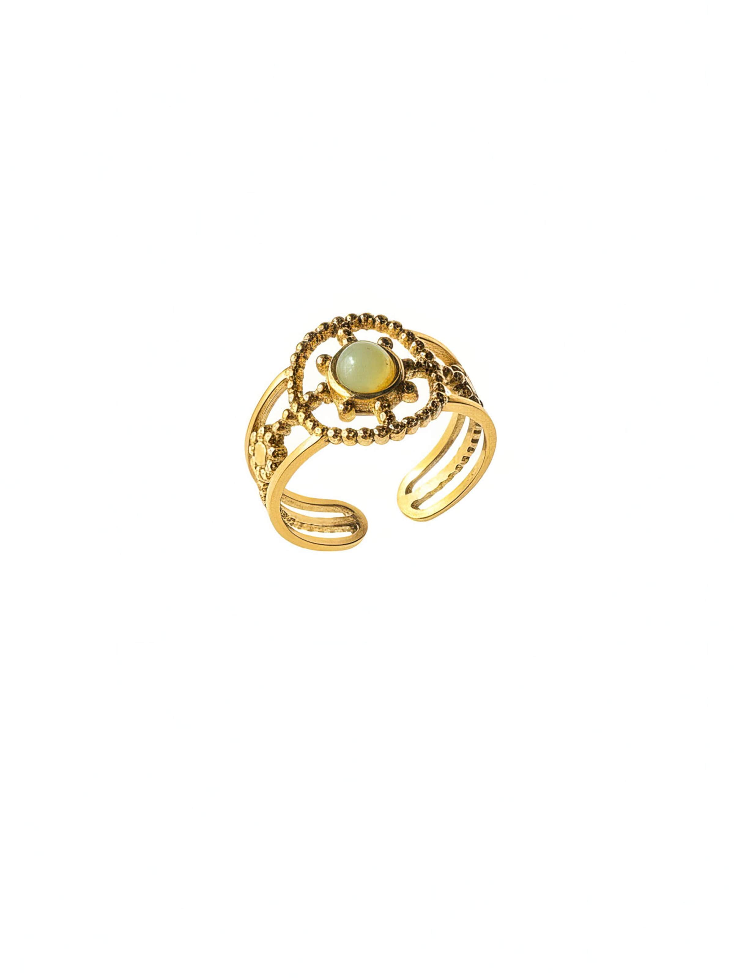 Nemomatheo Ring 'Aurora Notte' in Gold: front