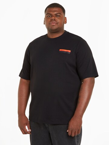 Calvin Klein Big & Tall Shirt in Black: front