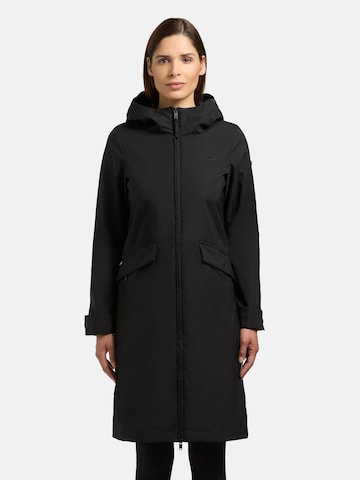 khujo Mantel 'Femke2' in Schwarz: Vorderseite