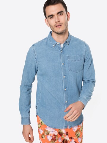 Superdry Tapered Hemd in Blau: predná strana