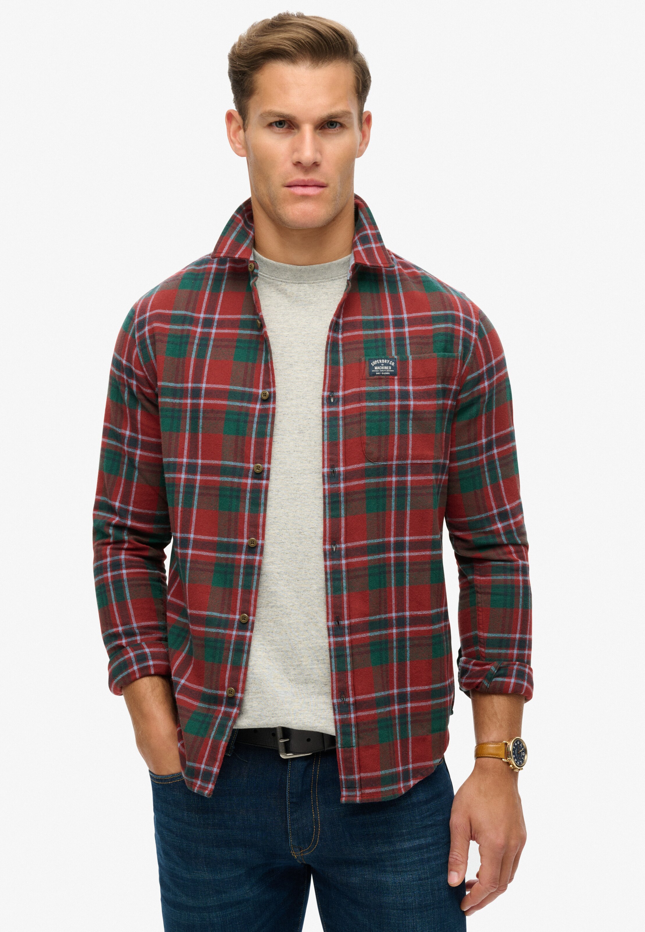 Superdry Regular Fit Hemd in Rot