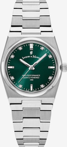 Montre à affichage analogique Jacques du Manoir en argent : devant