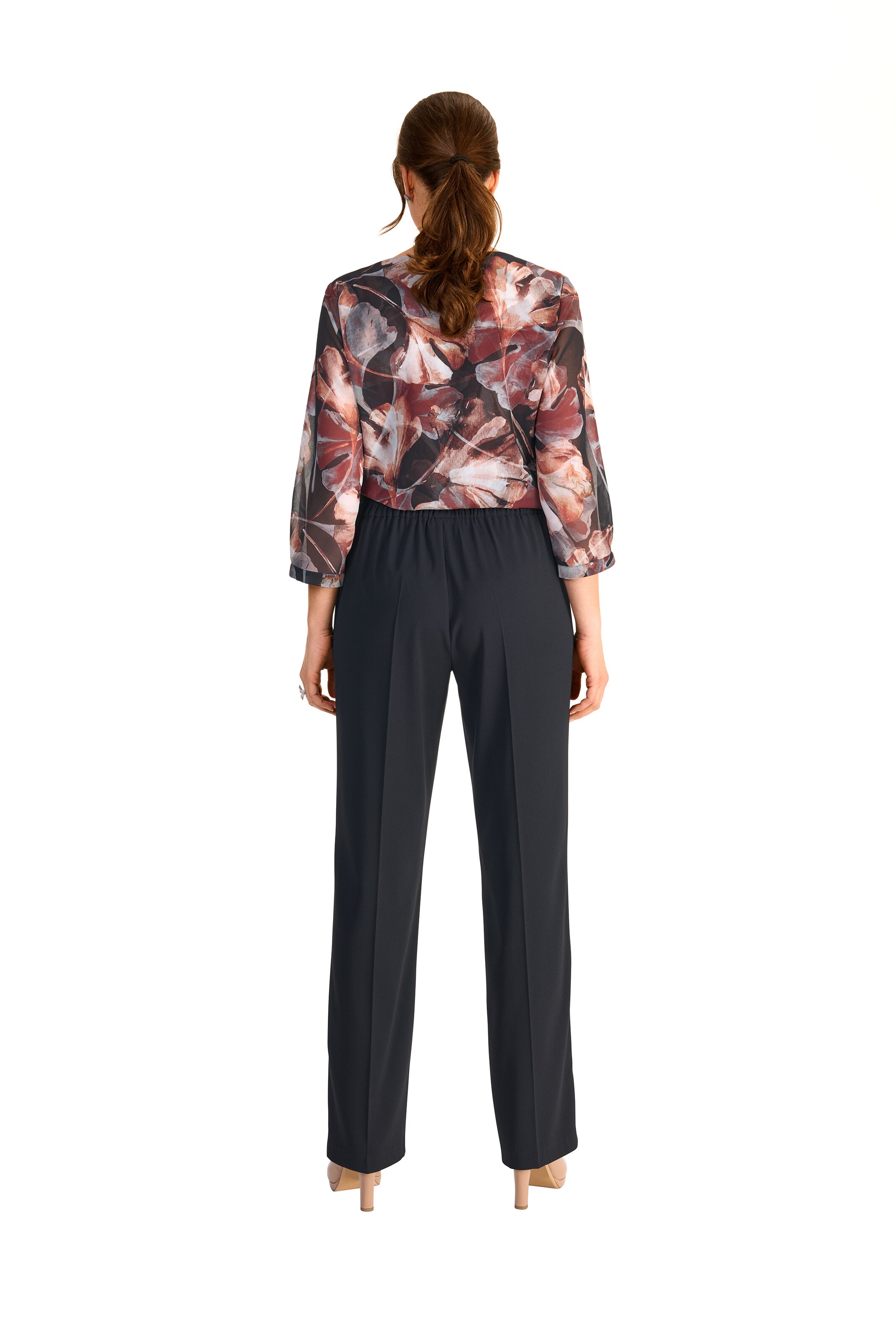 HERMANN LANGE Collection Regular Pleated Pants in Black