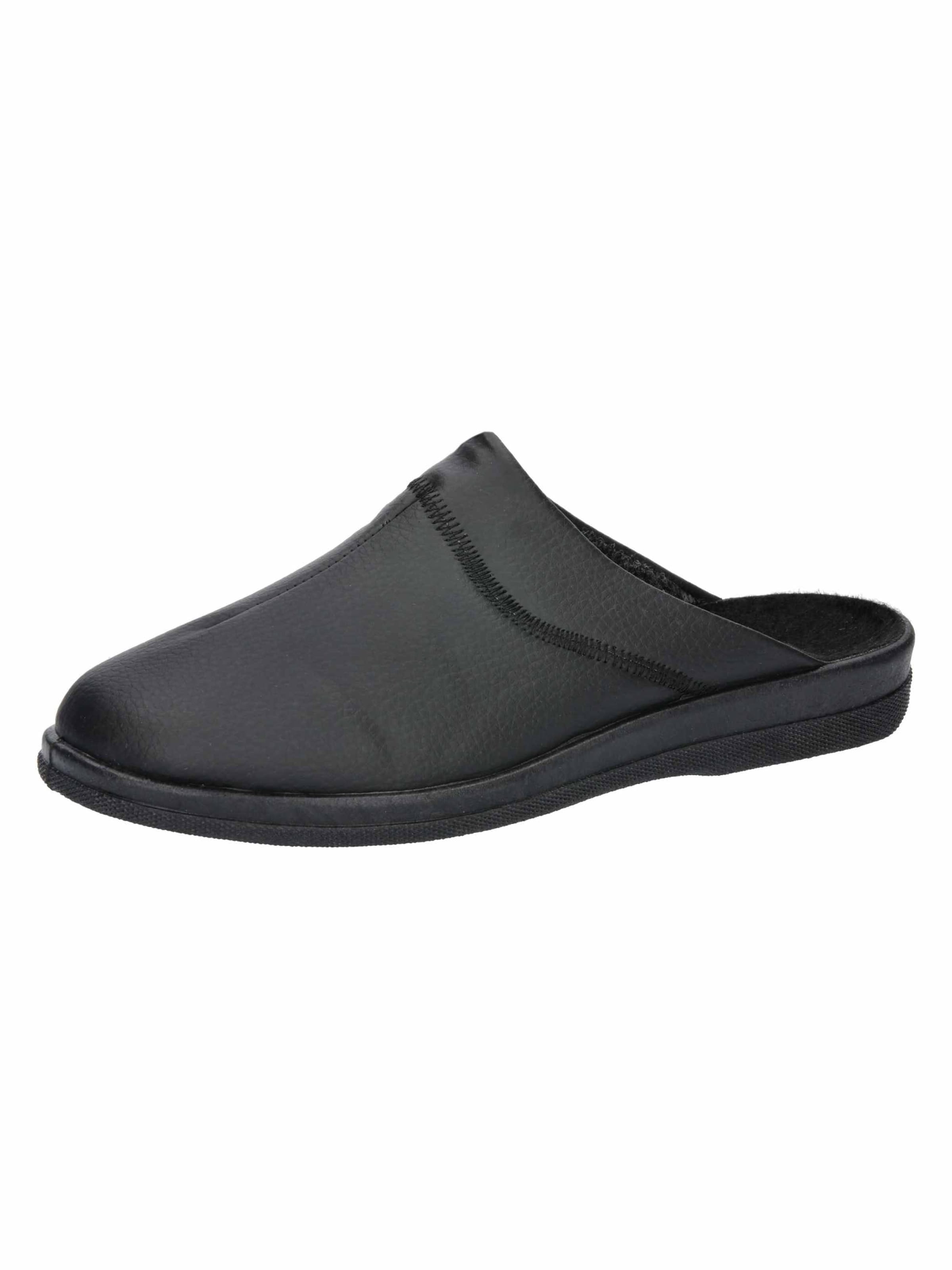 LICO Slippers 'Erik' in Black: front