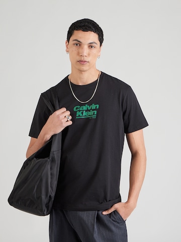 Calvin Klein Jeans Shirt in Zwart: voorkant