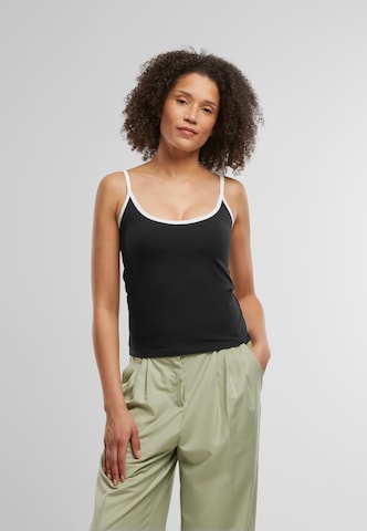 Urban Classics Top in Schwarz: Vorderseite