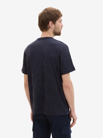 TOM TAILOR Shirt 'Jacquard' in Blauw
