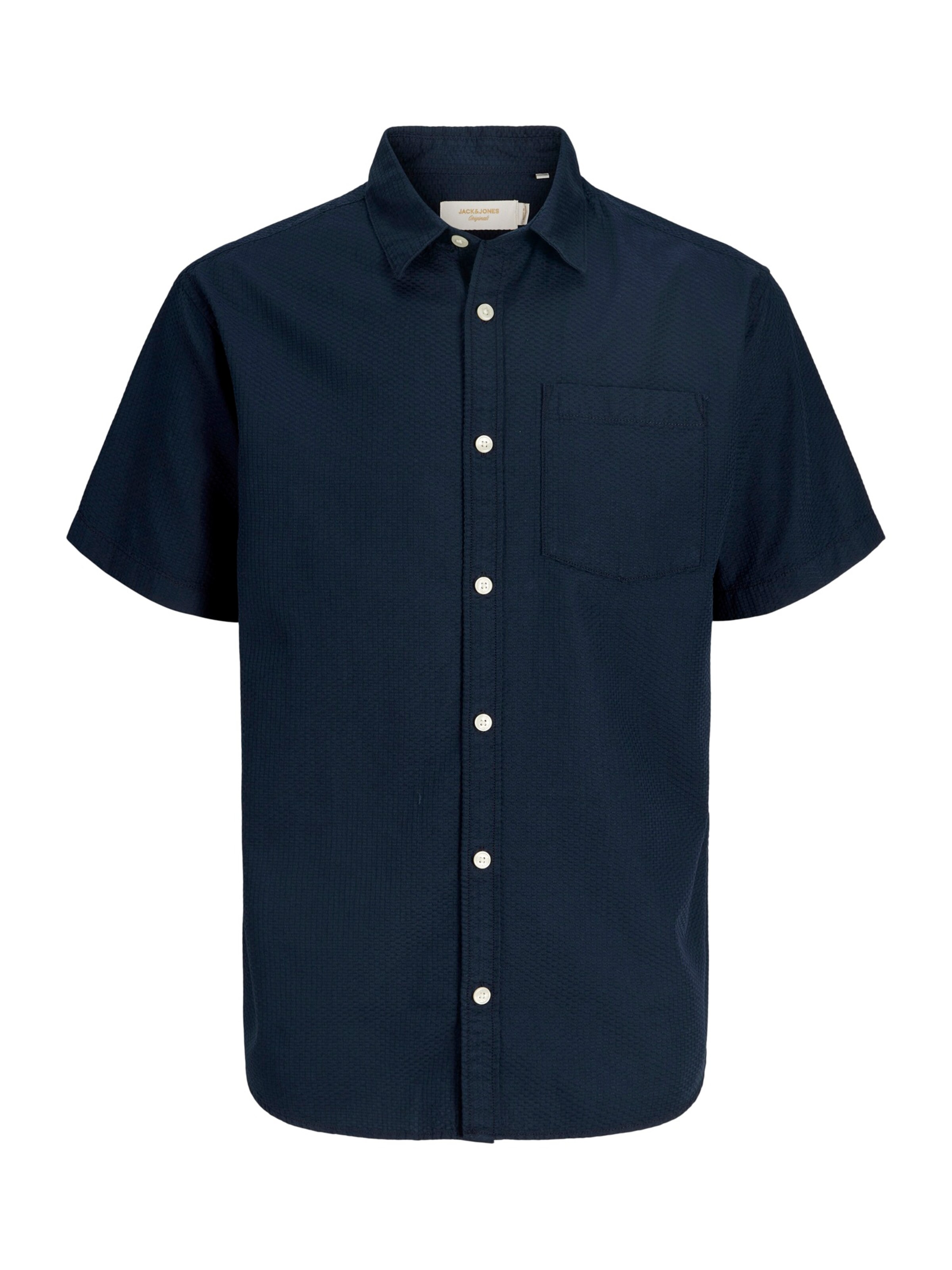 JACK & JONES Button Up Shirt 'JORNANTUCKET' in Blue: front