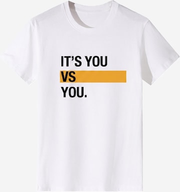 T-shirt 'Women's Short Sleeve Shirt Summer Tops' LapaPlus en blanc : devant